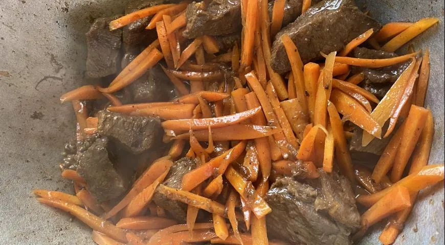 Рассыпчатый плов в казане: шаг 5