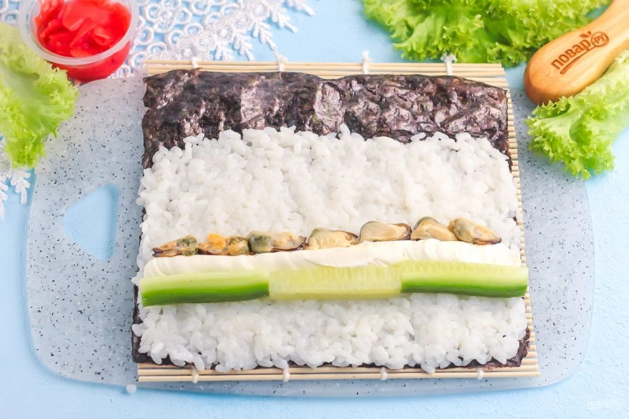 Шаг 5: Роллы с мидиями