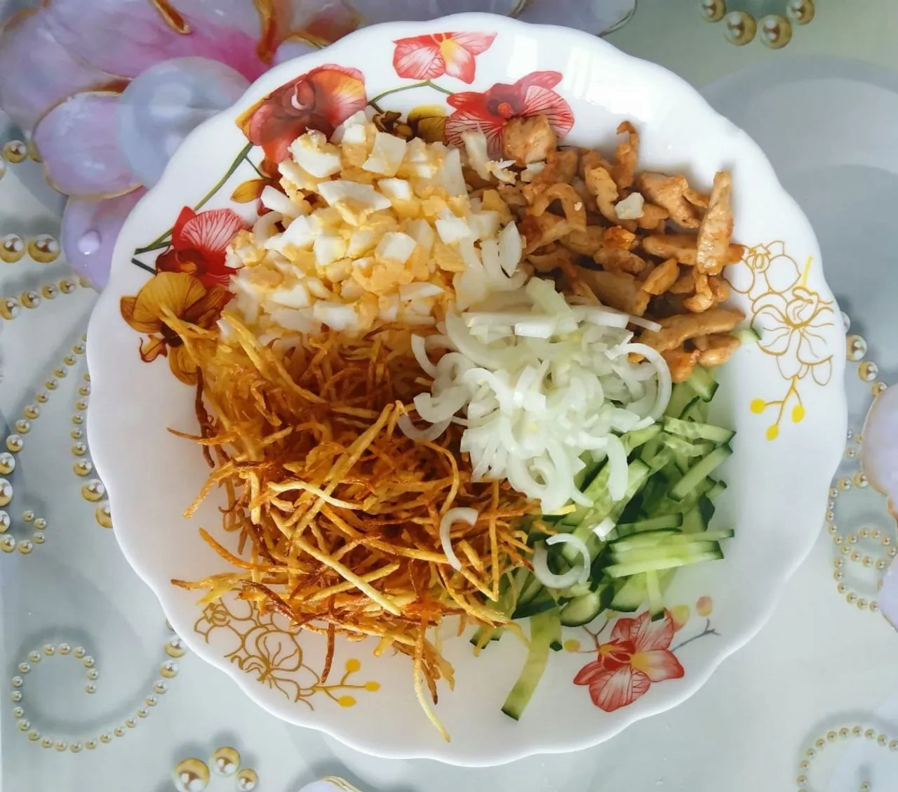 Салат «Гнездо глухаря»: шаг 5