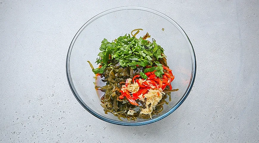 Салат из морской капусты с чили-заправкой: шаг 5