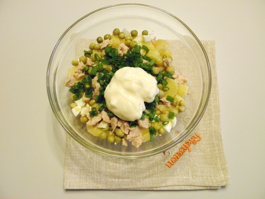 Шаг 5: Салат из печени трески