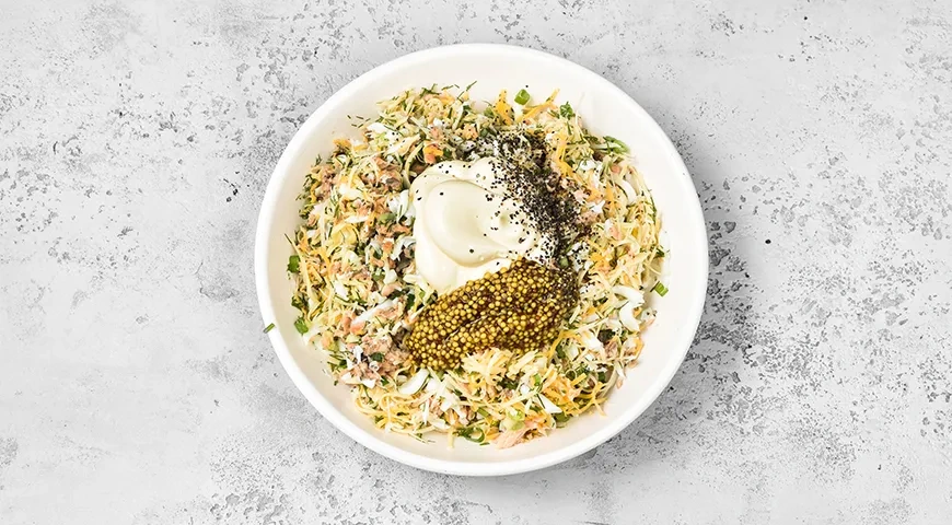 Салат Ленивая мимоза: шаг 5