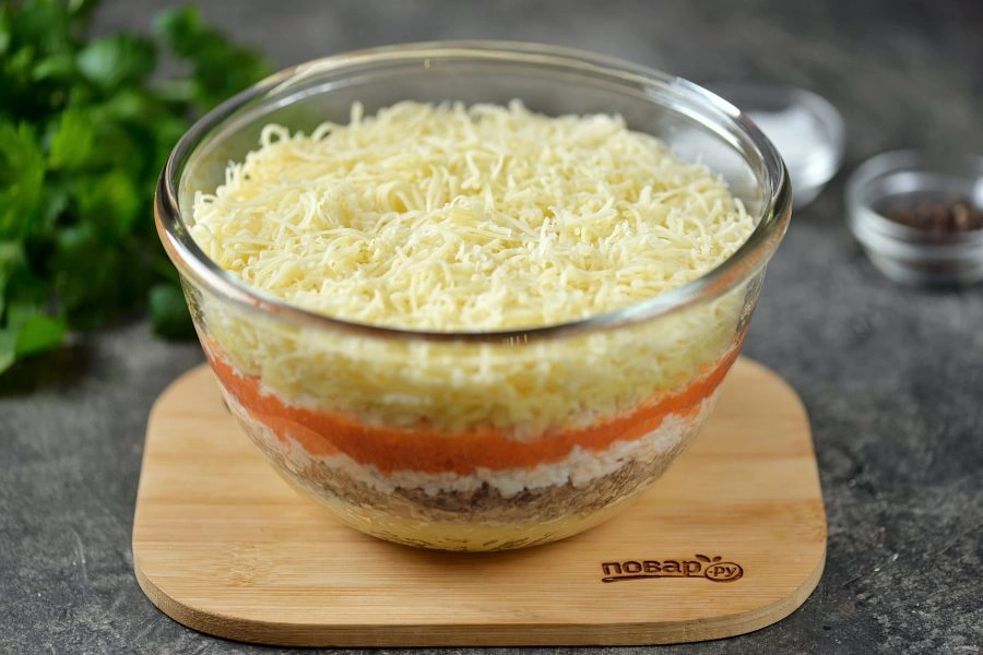 Шаг 5: Салат мимоза классический