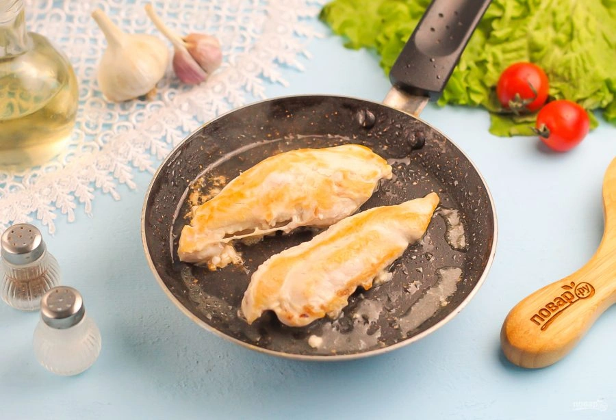 Шаг 5: Салат цезарь с майонезом