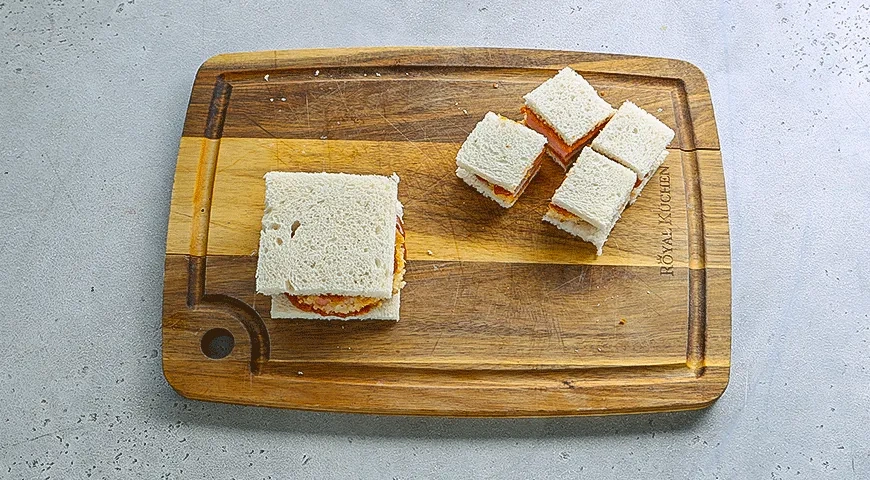 Сандо с вареной колбасой: шаг 5