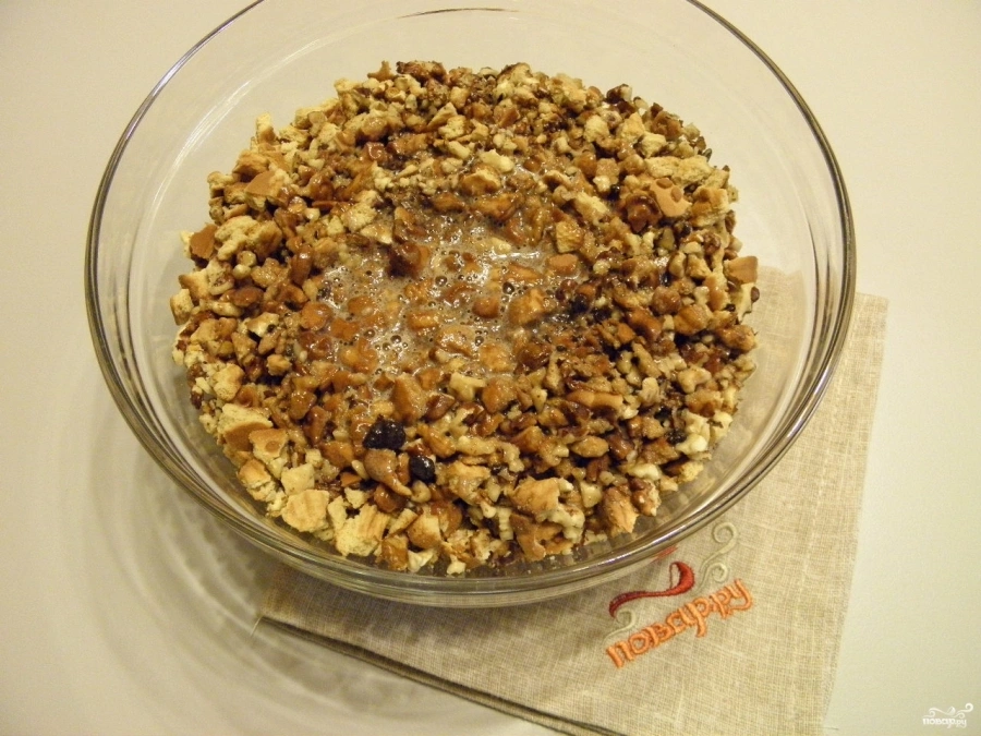 Шаг 5: Шоколад ная колбаса из печенья