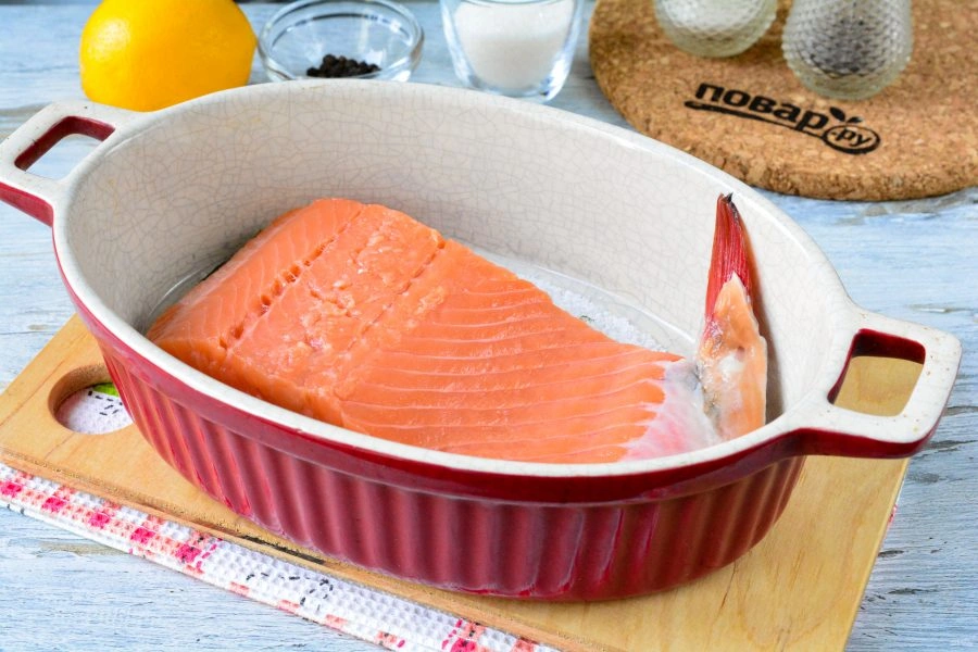 Шаг 5: Соленая красная рыба