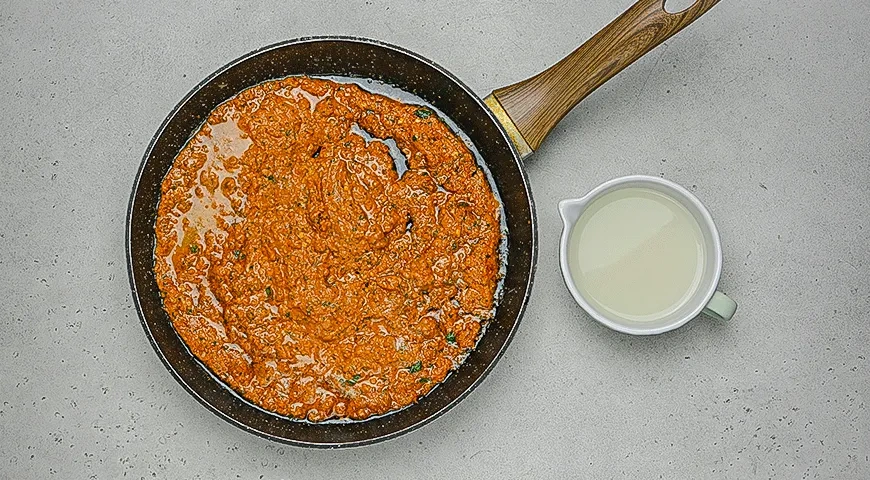 Паста с соусом ромеско: шаг 5