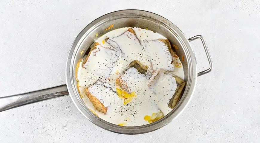 Судак в сметане: шаг 5