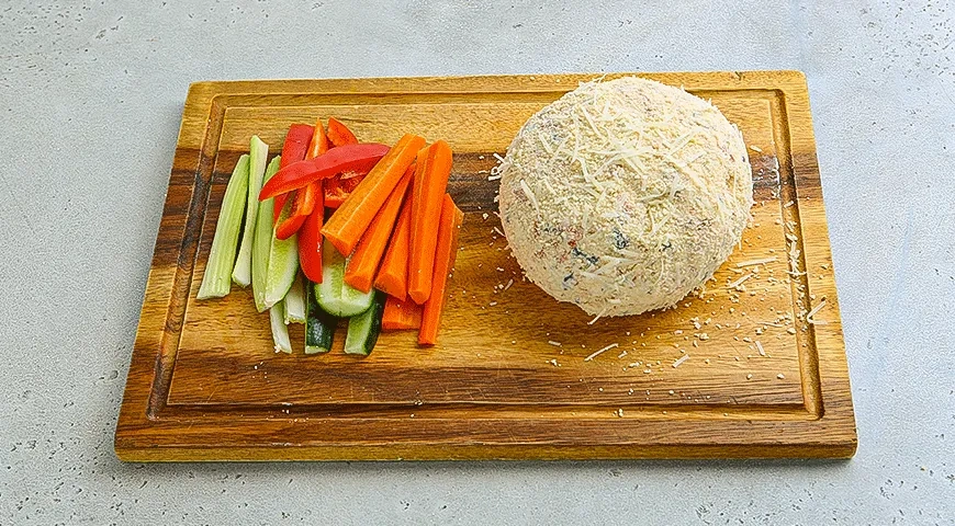 Сырная намазка «Шар-пицца»: шаг 5