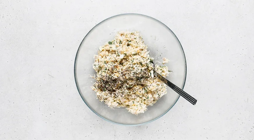 Тарталетки с курицей и ананасами: шаг 5