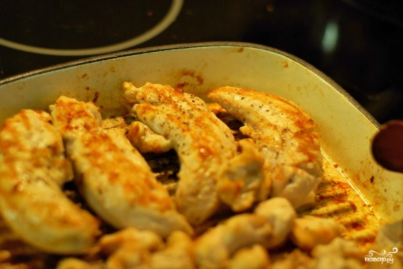 Шаг 5: Теплый салат с курицей