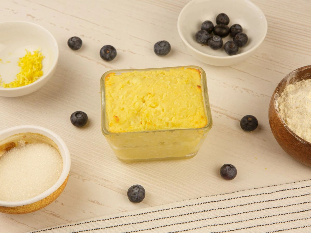 Шаг 5: Творожная запеканка с голубикой