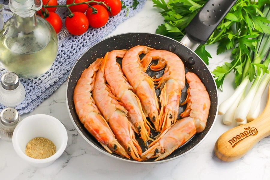 Шаг 5: Тыквенный суп с креветками