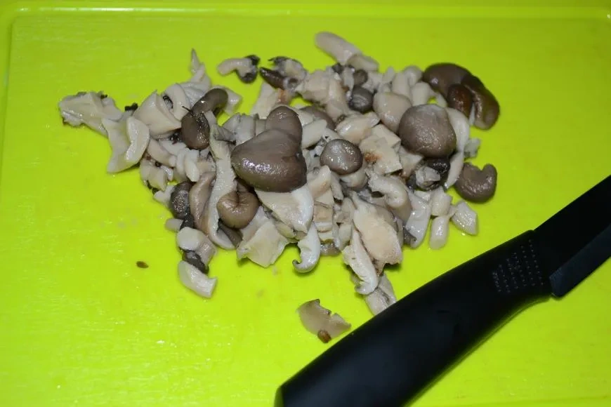 Юшка с вешенками и соломкой: шаг 5