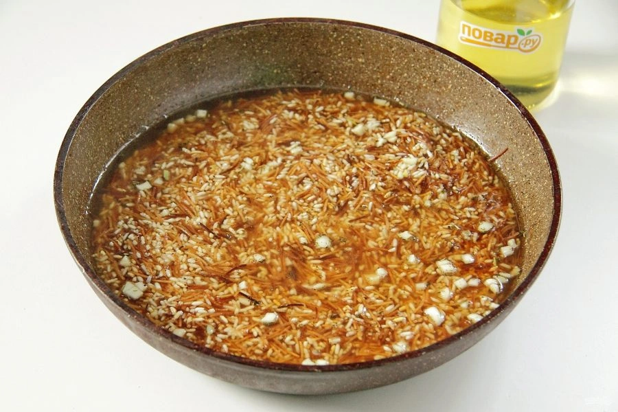 Шаг 5: Жареная вермишель с рисом