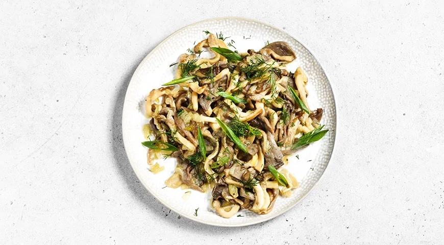 Жаренные вешенки на сковороде: шаг 5