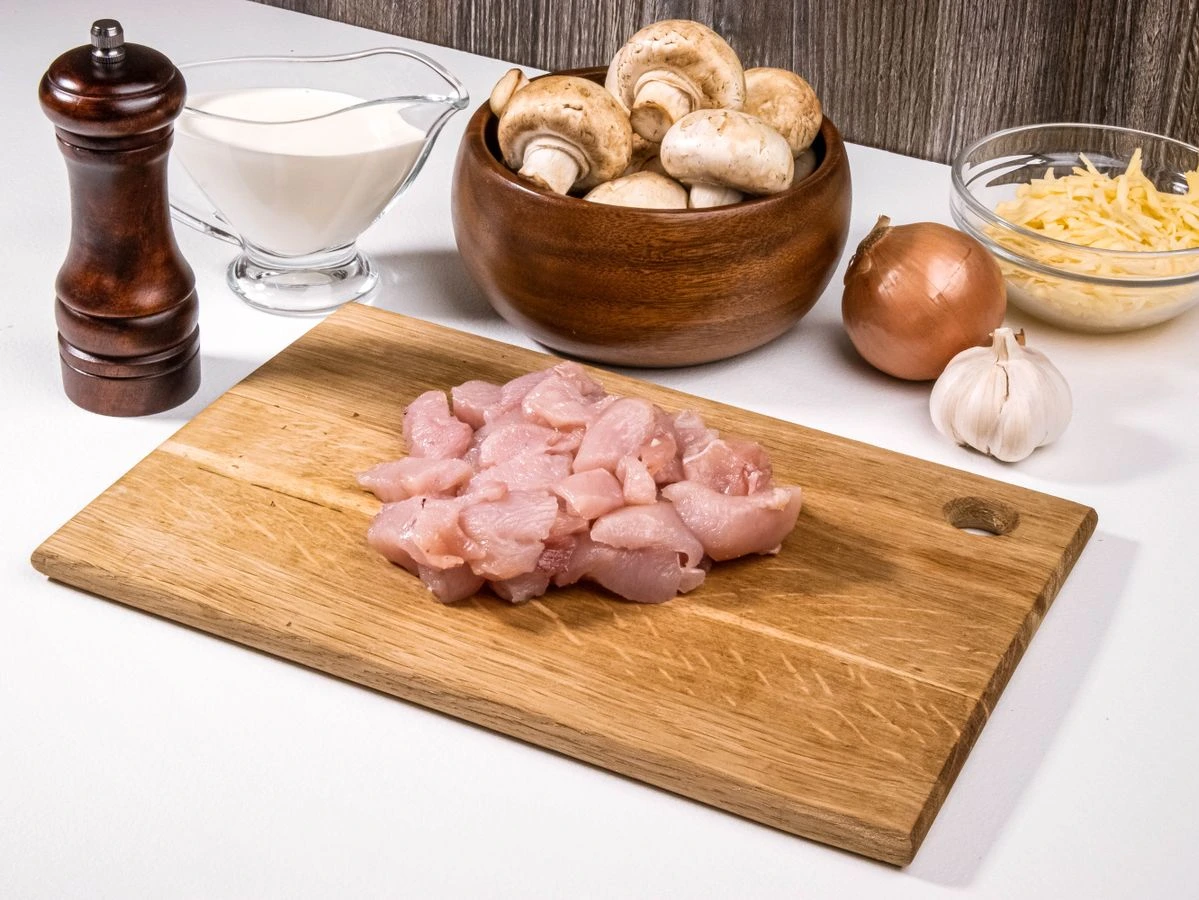 Шаг 5: Жюльен с курицей и грибами