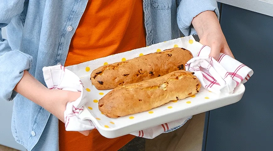 Апельсиновые бискотти с миндалем и клюквой: шаг 6