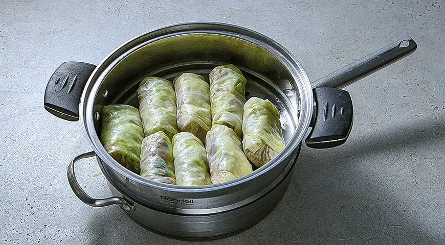 Азиатские голубцы с индейкой и креветками: шаг 6