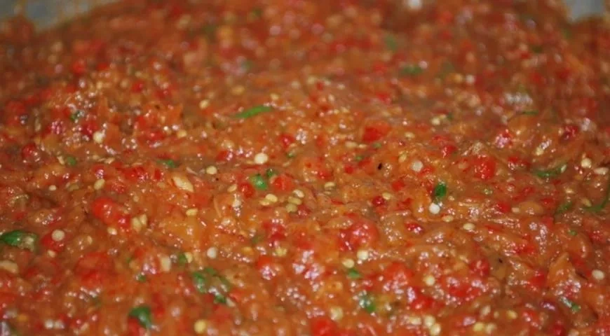 Баклажанная икра из овощей, запеченных на углях: шаг 6