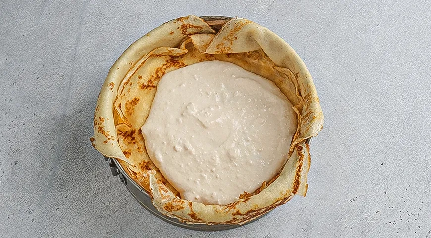 Блинный пирог с творогом из топленого молока «Ярославский»: шаг 6