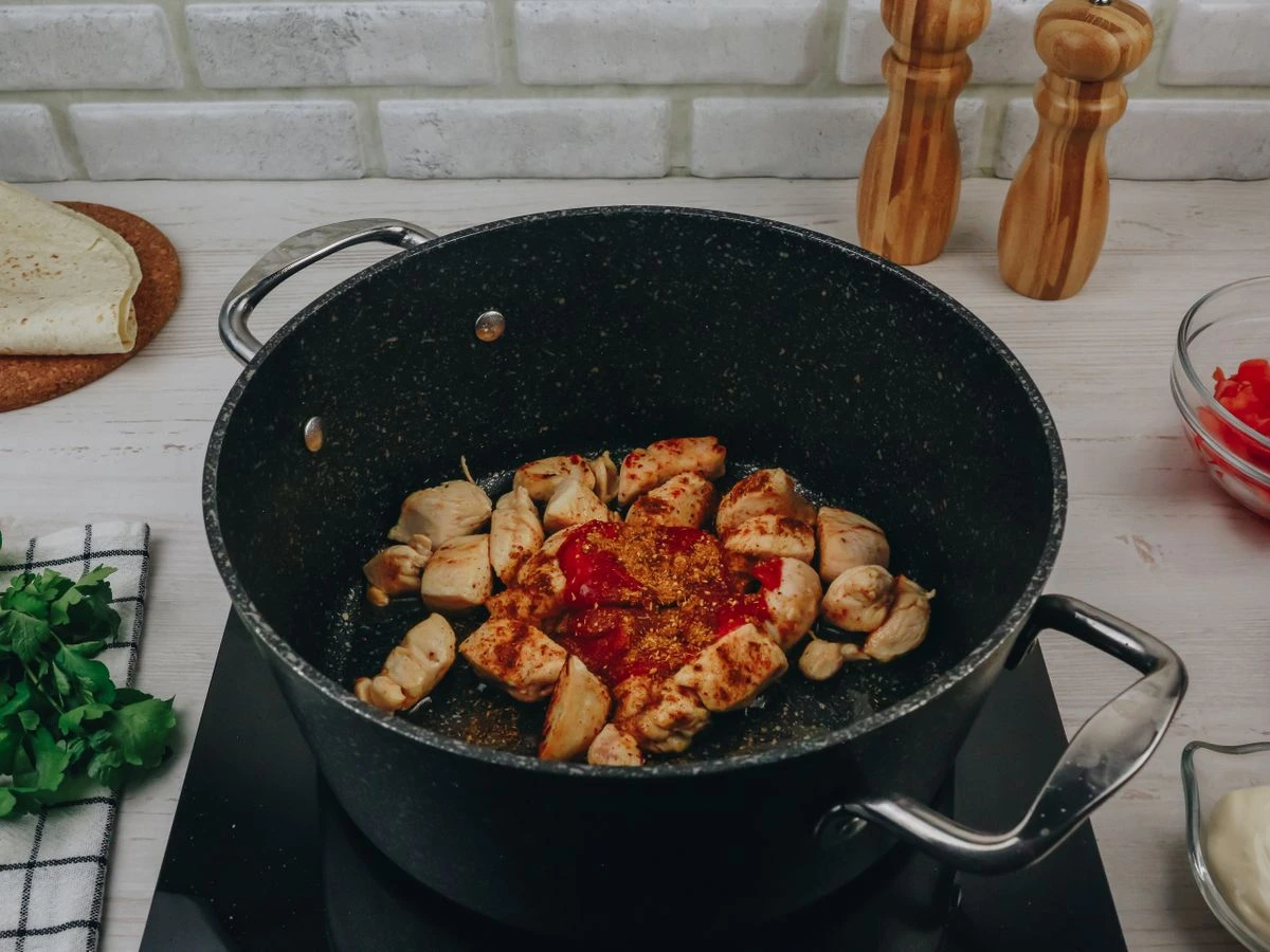 Шаг 6: Буррито с куриным филе