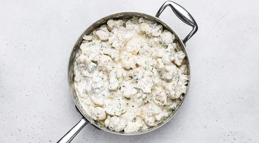 Цветная капуста в сметанном соусе: шаг 6