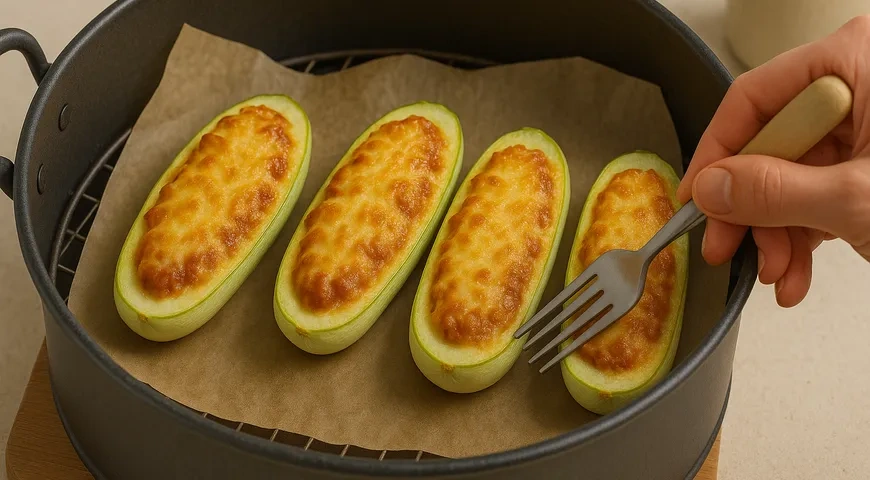 Фаршированные кабачки в аэрогриле: шаг 6