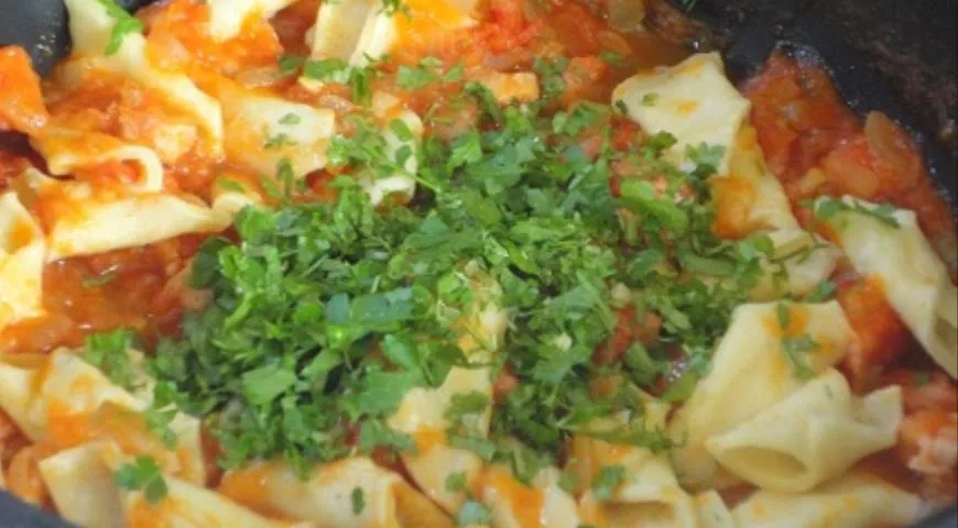 Гарганелли аррабиата: шаг 6