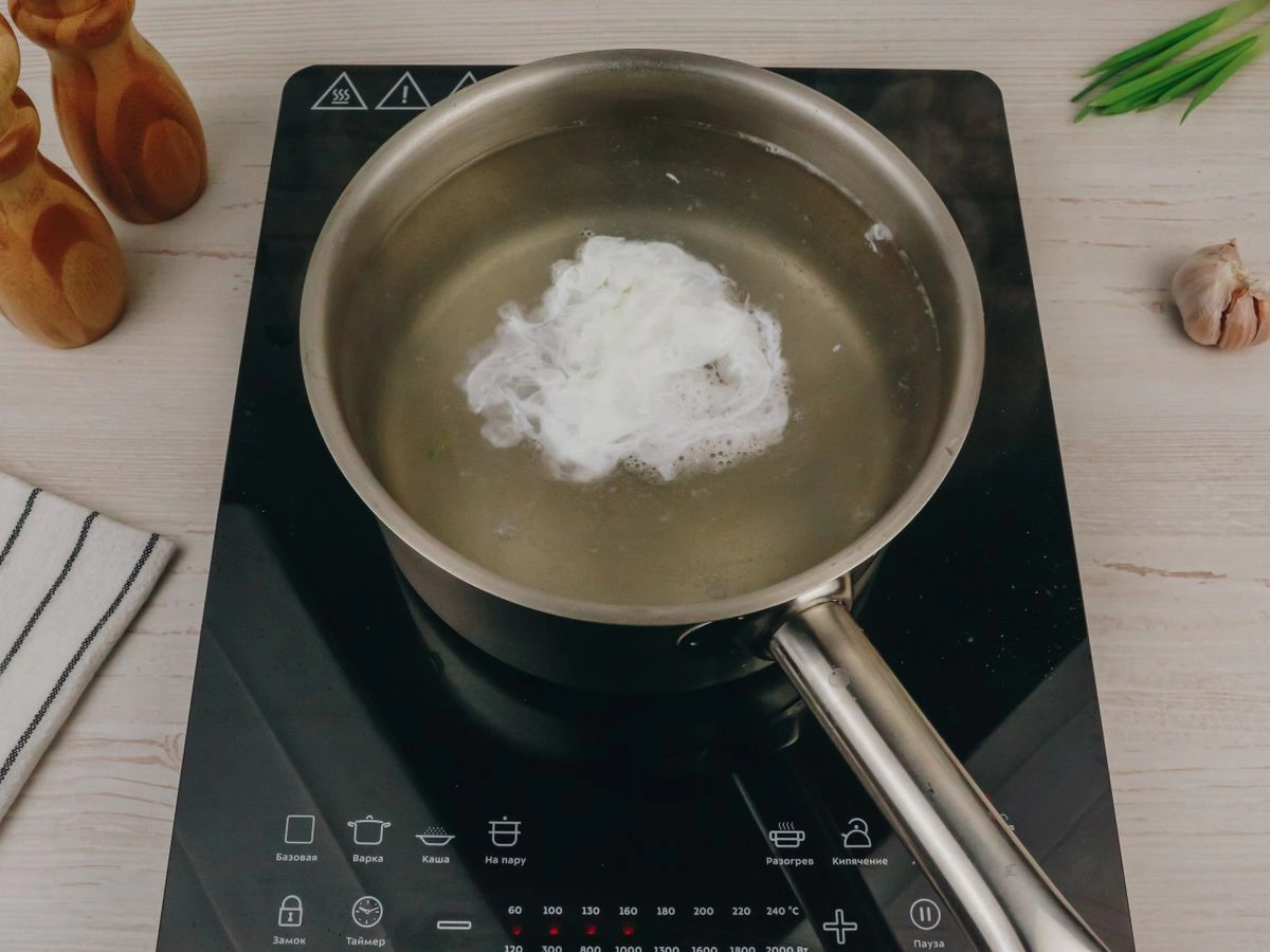 Шаг 6: Кабачок с яйцом пашот