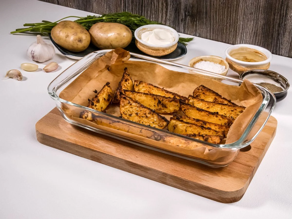 Шаг 6: Картофель по-деревенски в духовке