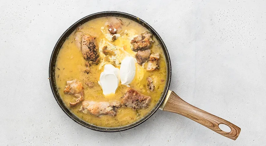 Кролик, тушенный в сливках: шаг 6