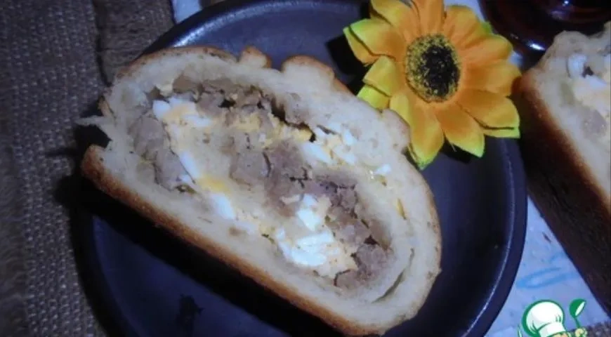 Кулебяка мясным фаршем: шаг 6