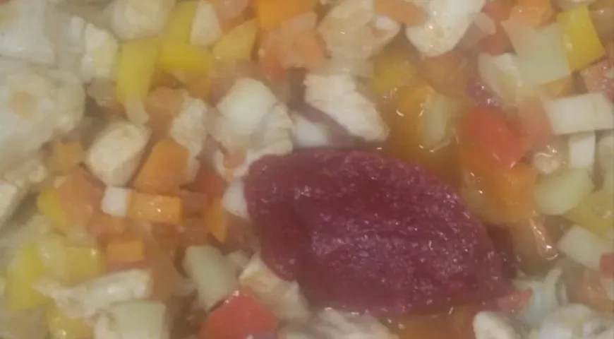 Курица с овощами в кисло-сладком соусе: шаг 6