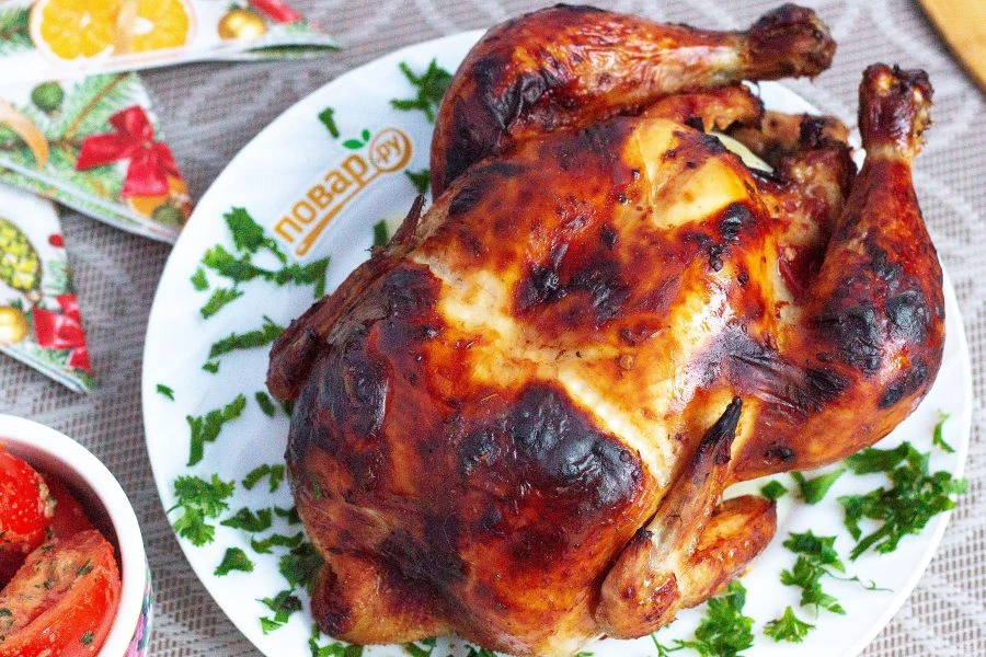 Шаг 6: Курица запеченная с аджикой