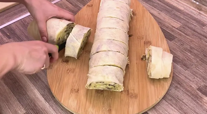 Лаваш с картошкой и грибами (постный рецепт на каждый день): шаг 6