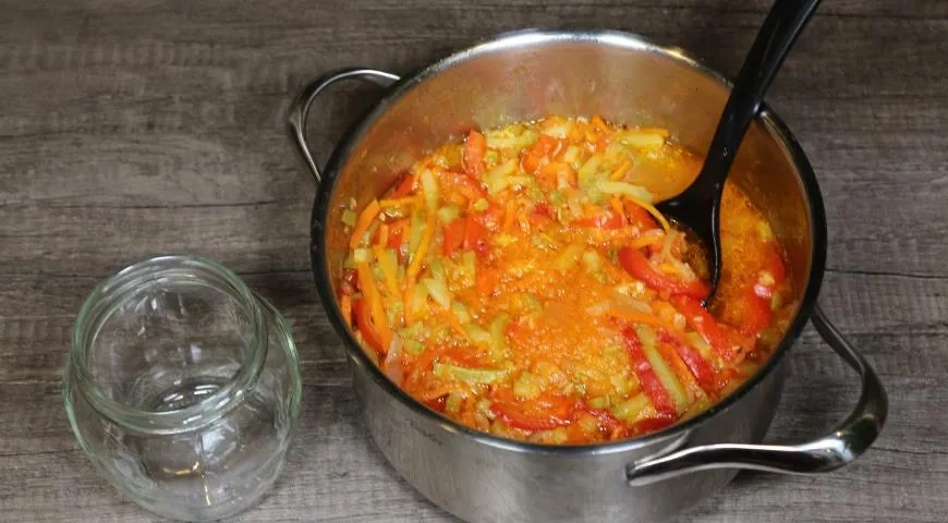 Лечо из кабачков и болгарского перца: шаг 6