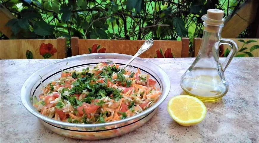 Легкий салат из сырых овощей "Польза здоровью": шаг 6