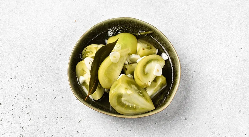 Маринованные зеленые помидоры быстрого приготовления: шаг 6