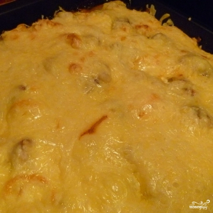 Шаг 6: Мясо пофранцузски с картофелем