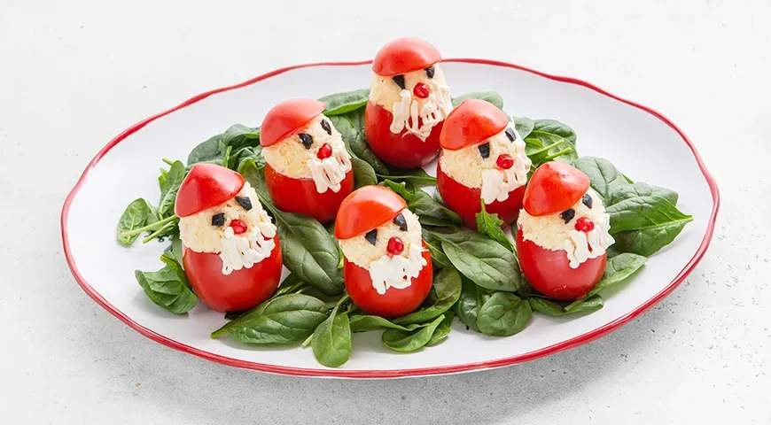 Новогодний салат «Дед Мороз»: шаг 6