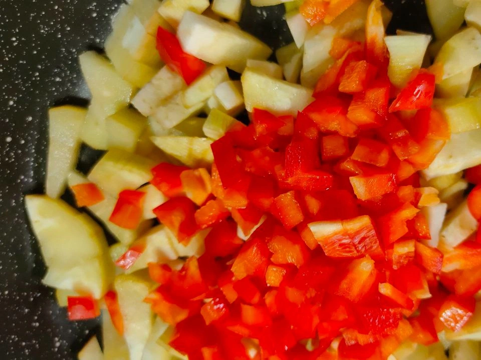 Шаг 6: Овощная начинка для блинов