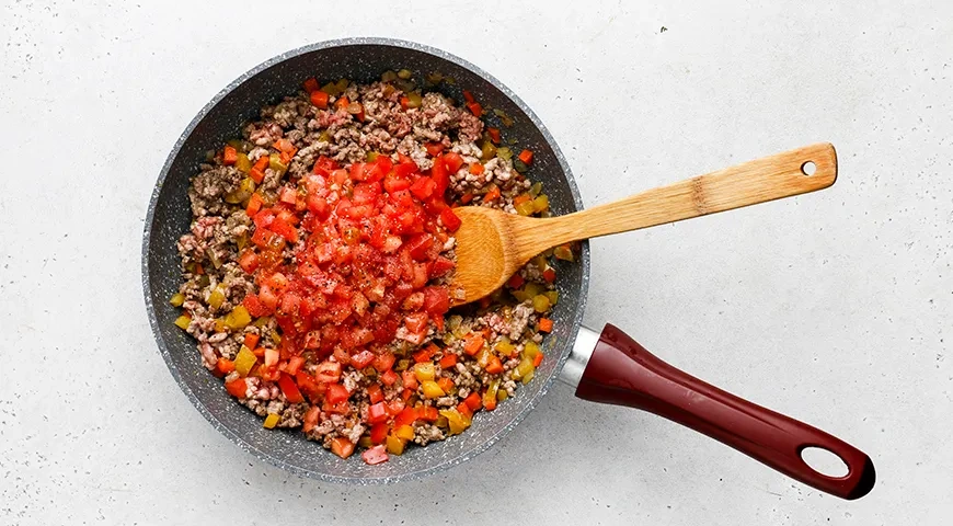 Перловка с фаршем и овощами: шаг 6