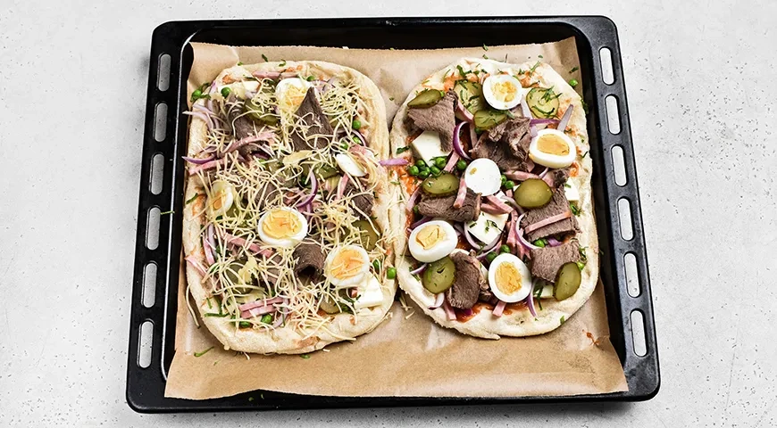 Пицца «Оливье»: шаг 6