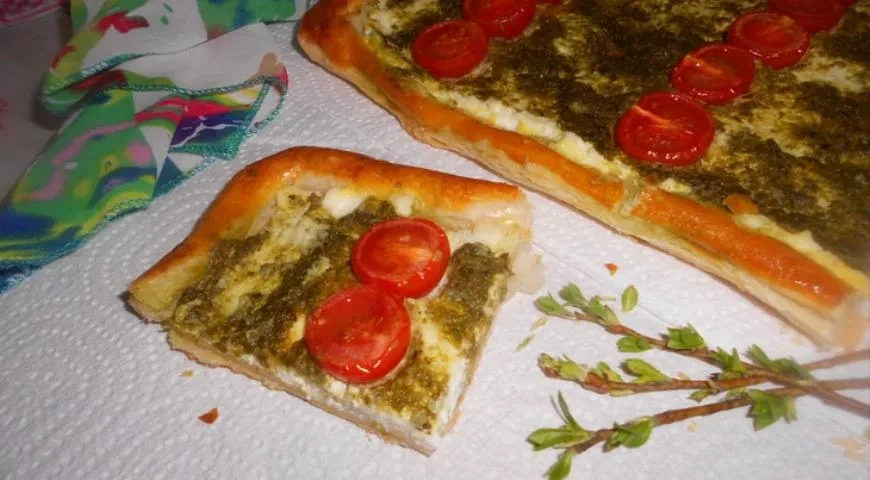 Пирог с рикоттой и соусом песто: шаг 6