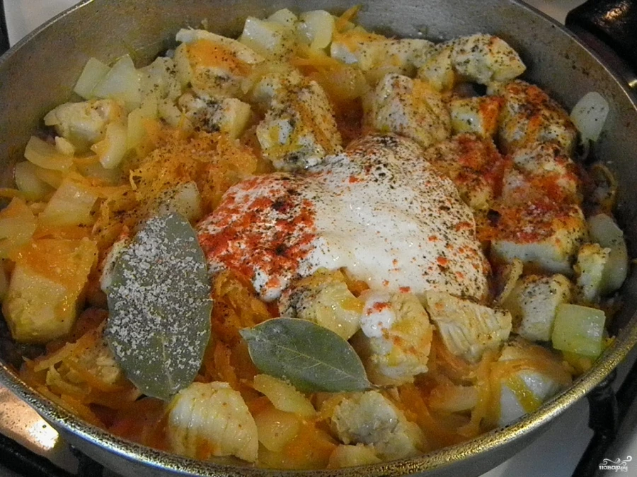 Шаг 6: Подлива из куриной грудки