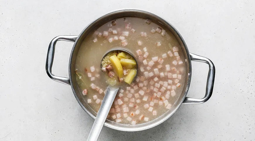 Полевой суп с пшеном: шаг 6