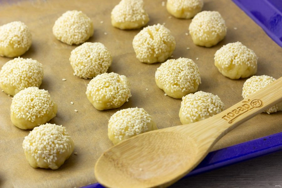 Шаг 6: Постное печенье с кунжутом