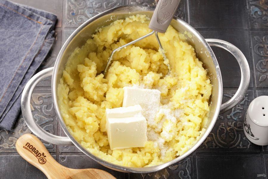 Шаг 6: Пюре картофель ное с молоком